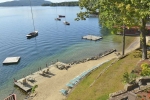 Canoe Island Lodge beach on Lake George, NY