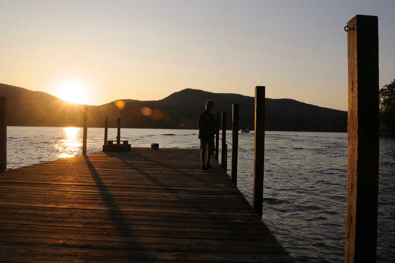 Fishing from the Dock at Canoe Island Resort