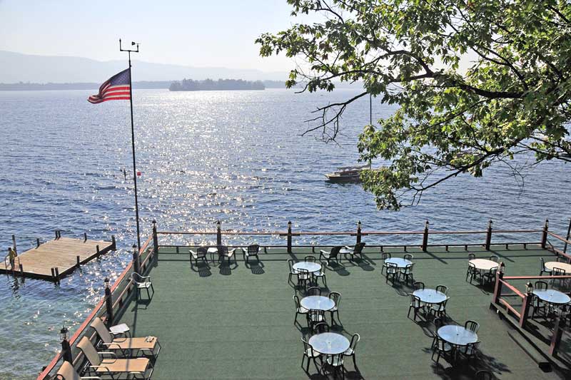 Deck overlooking Lake George