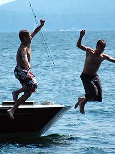 Swimming in Lake George